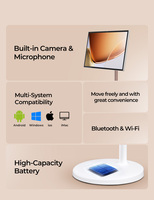 TV Portátil Móvil de 21.5 Pulgadas con Pantalla Táctil Android, Kiosco Inteligente con Batería y Soporte