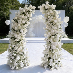 Forniture per Decorazioni Matrimoniali, Fiori Artificiali in Seta Bianca a Forma di Corno per Arco, per Eventi e Design Floreale - Product Image 3