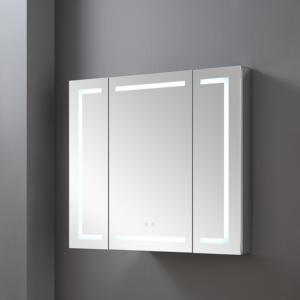 <span class=keywords><strong>Miroir</strong></span> de salle de bain de luxe avec éclairage LED Infinity, interrupteur tactile, lumière 3000K-6000K, cadre en aluminium, indice de protection IP54 - Product Image 1