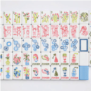 Fanjin Miss Darling Luxe 160 tuiles <span class=keywords><strong>Mahjong</strong></span> américain en mélamine acrylique, portable à 3 niveaux, moderne, durable, écologique, pour le divertissement - Product Image 2