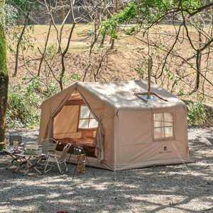 Aangepaste Grote Waterdichte Lucht Tent Oxford Katoen Canvas Met Pvc Stof Aluminium Paal Multi-Person Opblaasbare Outdoor Camping - Product Image 4