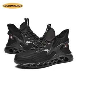Zapatos de seguridad para hombre y mujer, calzado deportivo ligero con punta de acero, transpirable, suela de goma Industrial, nuevo estilo, 2022