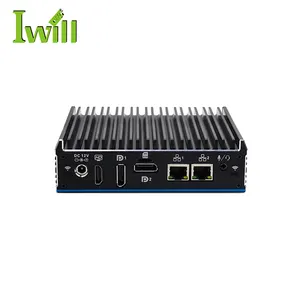 Barebone-Mini Pc Nano-N1021 J4125, procesador de aleación de aluminio, con 4 LAN, compatible con Linux, barato