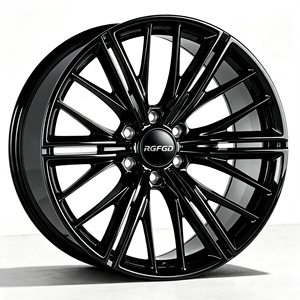Jantes monobloc brillantes noires de 19, 20, 21, 22, 24, 26 pouces en 5x114.3, 5x112, 5x130 SF90, 458, 990 pour G Class, <span class=keywords><strong>Maclaren</strong></span> 720S - Product Image 1