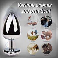 Ensemble BDSM SM, plug anal en métal lisse, bijoux en cristal, jouet sexuel pour adultes, plug anal en silicone, plug anal en acier inoxydable