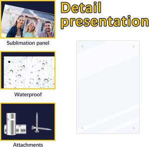 HTPmart 30x40cm <span class=keywords><strong>cadre</strong></span> photo en verre de sublimation blanc <span class=keywords><strong>personnalisé</strong></span> montage mural en verre trempé bricolage <span class=keywords><strong>cadre</strong></span> photo <span class=keywords><strong>affiche</strong></span> pour la décoration intérieure - Product Image 3