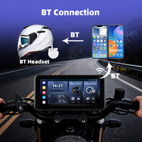 M17B Pantalla IPS HD de 6.25 Pulgadas a Prueba de Agua IP67, Navegación GPS Inalámbrica, Android Auto para Motocicleta, Pantalla Inalámbrica Carplay para Moto