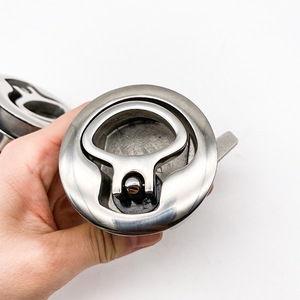 Stainless Steel 316 Marine Floor <b>Latch</b> Round Handle <b>Lock</b> For Boat Yacht Replacement Repair - Product Image 1