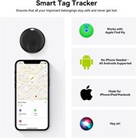 AirTags compatibles con la aplicación Find My y Android, localizador ligero para llaves, billetera, equipaje, mochila con batería CR2032 (1 unidad)