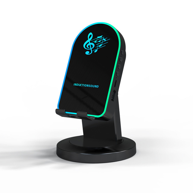 Multi Functional Wireless Sensor Speaker Desktop Phone Holder RGB Color Lights Wireless Speaker 3 in 1 Live Streaming