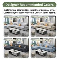 Sofá de tela para sala de estar, nuevo, sencillo, moderno, con tecnología de tela, sillón Guifei, sofá combinado de tamaño grande, popular en internet.