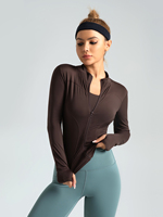 Vente Flash : Hauts de Yoga pour Femmes, Veste de Sport Entièrement Zippée, Sans Coutures, Extensible, Respirante, pour la Gym et l'Entraînement