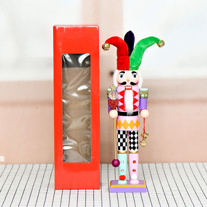 <span class=keywords><strong>Cascanueces</strong></span> de Madera de 38cm, Figura de Payaso de Circo, Artesanía Decorativa, Regalo de Navidad, Venta al Por Mayor - Product Image 1