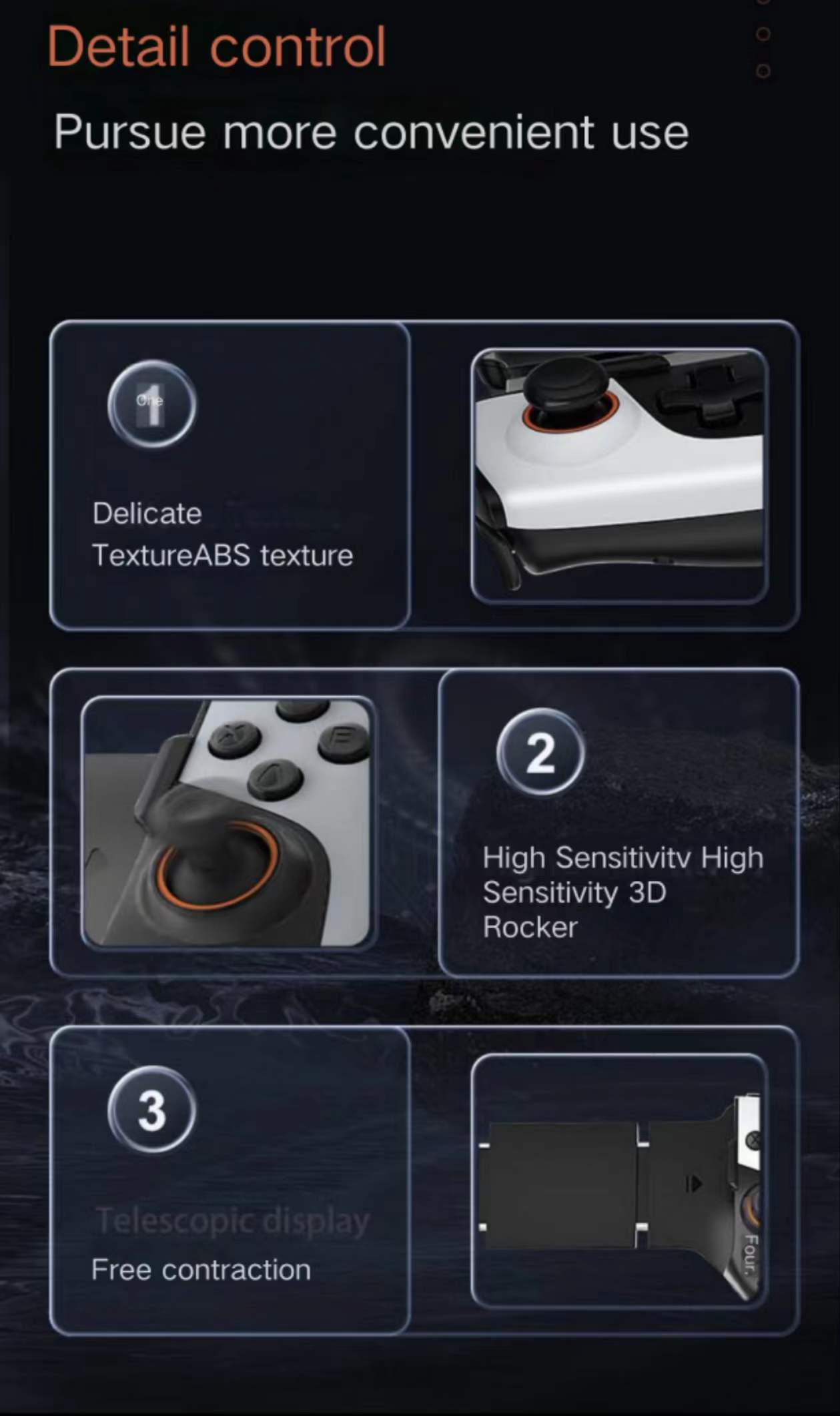 JK03 Wireless Gamepad - Extendable Gaming Controller