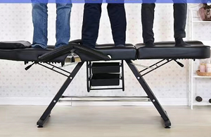 <span class=keywords><strong>Table</strong></span> <span class=keywords><strong>de</strong></span> massage <span class=keywords><strong>Shiatsu</strong></span> moderne avec pieds métalliques réglables, lit <span class=keywords><strong>de</strong></span> salon <span class=keywords><strong>de</strong></span> spa à jambes écartées - Product Image 2