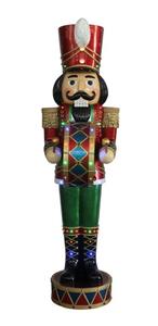 <span class=keywords><strong>Soldat</strong></span> Casse-Noisette géant grandeur nature de 1,5 m en résine, artisanat, figurine de Noël, cadeau, ornements, décorations de Noël d'extérieur - Product Image 3