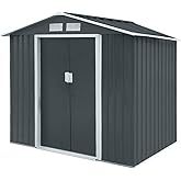 4x6 pieds 8x10 pieds porte battante outil maison jardin hangar entrepôt en métal salle de stockage garage conteneur hangar en acier