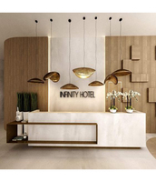 Découvrez des recettes idées maison style inspiration STARONS surface solide bureau de réception design moderne