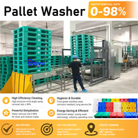 Automatische plastic palletwasser voor pluimvee verwerkingsfabriek, palletwasmachine voor voedingsmiddelenfabriek, hygiënische toepassingen