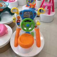 Máquina de conductor de bebé, juego de controlador de simulación de música educativa temprana de plástico, volante, juguete de conducción de coche