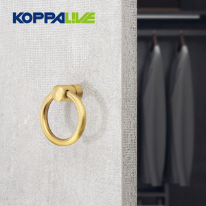 Koppalive rắn brass đồ nội thất Xử lý vòng tròn vàng Thả vòng ngăn kéo kéo tủ bếp xử lý cho tủ quần áo sử dụng - Product Image 6
