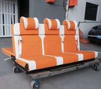 Siège de voiture pliable multifonctionnel en cuir imperméable universel, convertible en lit pour camping-car, conversion de fourgonnette