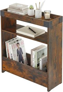 Libreria Semplice, Scaffale Laterale, Portaoggetti, Libreria Moderna, Mensola in Legno <span class=keywords><strong>da</strong></span> Parete per Arredamento Soggiorno - Product Image 3