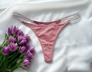 Tバックパンティーひも下着アイスシルクシームレス女性Gストリングひも女性セクシー見えないパンティー下着 - Product Image 5