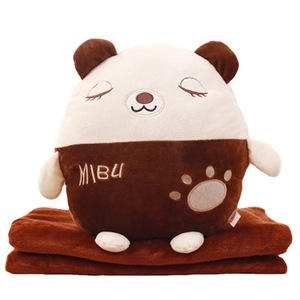 Manta de Peluche Totoro de Doble Uso, Cuadrada, Gris, de Felpa Coral, Funda de Cojín para el Hogar - Product Image 5