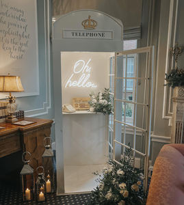 웨딩 트렌드 골동품 런던 전화 부스 웨딩 이벤트 장식용 흰색 전화 상자 - Product Image 3