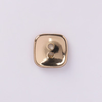 Kancing Baju Logam Persegi Panjang 9.5mm Empat Sisi Dua Lubang Jahitan Tangan untuk Kemeja, Mantel, Jas, Pakaian Formal
