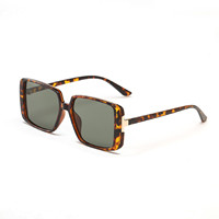 Lunettes de soleil polarisées pour femmes et hommes, monture PC, verres TAC, style carré surdimensionné, dessus plat, tendance