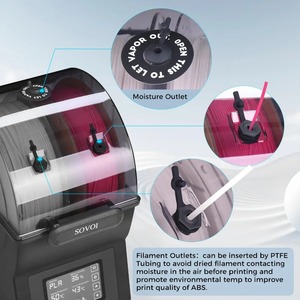 Séchoir à filament pour imprimante 3D <span class=keywords><strong>Sovol</strong></span> SH02, boîte de séchage avec chauffage PTC, boîte de rangement scellée et support de bobine - Product Image 5