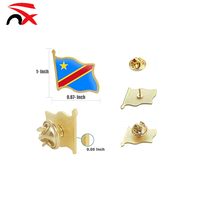 Broche drapeau du Congo personnalisable, petite, portable, en métal, souvenir d'activité patriotique 2026