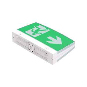 Señal de salida de emergencia LED para interiores de 24M de ajuste rápido, accesorio de luz, salidas de construcción de plástico de acero SMD sin mantenimiento con material acrílico - Product Image 1
