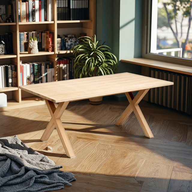 Durable Eco-Friendly Modern Farmhouse-Style Wooden Coffee Table for Indoor Use Vintage Square Design for Living Room Home