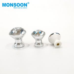 30mm 40mm 50mm temizle elmas cam mobilya kristal dolap plastik kolları Dresser mutfak yatak odası kolları-oteller için - Product Image 6