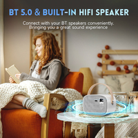 WOWOTO Projecteur vidéo miniature portable 300 ANSI Lumens 1080P avec mise au point automatique pour le camping, le cinéma en plein air