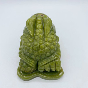 Fengshui-toad de jade verde con moneda para decoración, oferta al por menor y al por mayor, 2020 - Product Image 5
