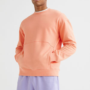 Sudadera de lana con cremallera de algodón 100% para hombre de otoño, de manga larga Sudadera con capucha, detalle bordado, transpirable, teñido liso, entrenamiento de invierno - Product Image 1