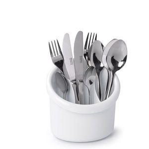 Cutlery Drainer Ceramic Utensil Holder For Kitchen Storage White - Product Image 1