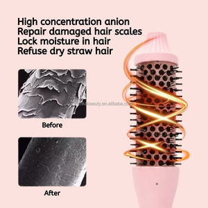 2 en 1 Boucleur à chaleur instantanée Outil de coiffure <span class=keywords><strong>Brosse</strong></span> à cheveux électrique à infrarouge Fer à lisser chaud Peigne thermique <span class=keywords><strong>Brosse</strong></span> <span class=keywords><strong>ronde</strong></span> - Product Image 6