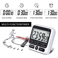 Jam Alarm Olahraga belajar tidur, Magnet kulkas hitung mundur layar Lcd Mini Timer memasak Timer dapur elektronik