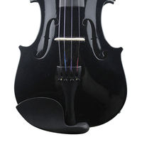 HUASHENG Violon électrique noir OEM ODM à cordes Instrument de musique Violon 4/4 pour débutant professionnel