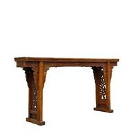 Table d'autel en bois d'orme antique chinois, console de rangement traditionnelle en bois massif pour salon