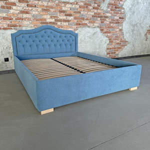 Turquía Bedfoom Muebles Lujosa cama de almacenamiento otomana <span class=keywords><strong>con</strong></span> marco de cama de rejilla Cabecero abotonado Cama tapizada <span class=keywords><strong>con</strong></span> <span class=keywords><strong>tachuelas</strong></span> - Product Image 5
