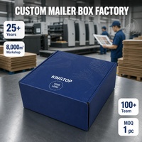 Boîte à courrier rigide personnalisée pour papeterie, journal, coffret cadeau, avec fermeture à languette, verrouillage à oreilles, bleu marine, vernis sélectif UV, vente en gros, directement de l'usine