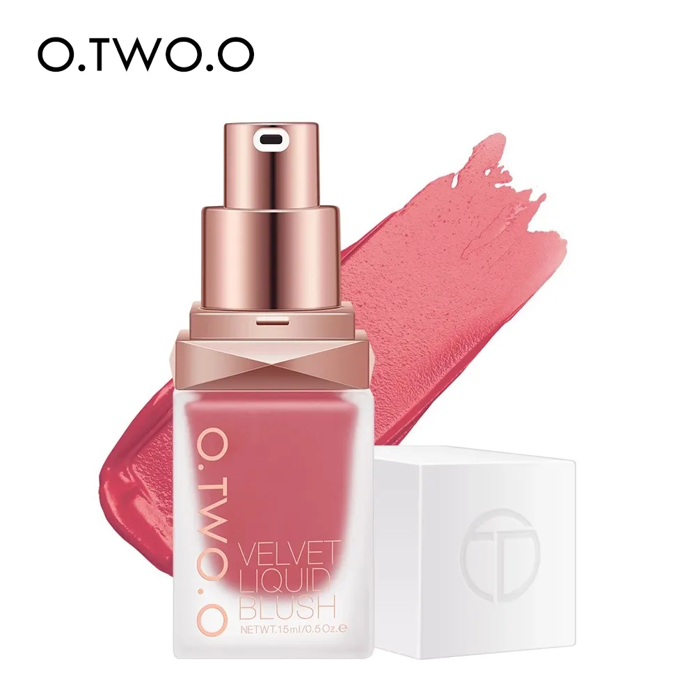 O. tw o.o, blush líquido facial, 4 cores, vermelho natural, longa duração, maquiagem, contorno, pêssego, cosméticos para facial