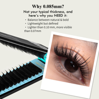 Abonnie Fournitures de cils en gros Marque privée Cils en vison coréen Velours mat Noir Extensions de cils Cils en cachemire