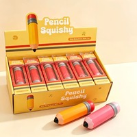 Jouet Squishy Crayon à Remontée Lente en TPR, Anti-Stress Sensoriel, Petits Jouets Nouveauté, Vente en Gros, Fournitures Scolaires Rentrée des Classes